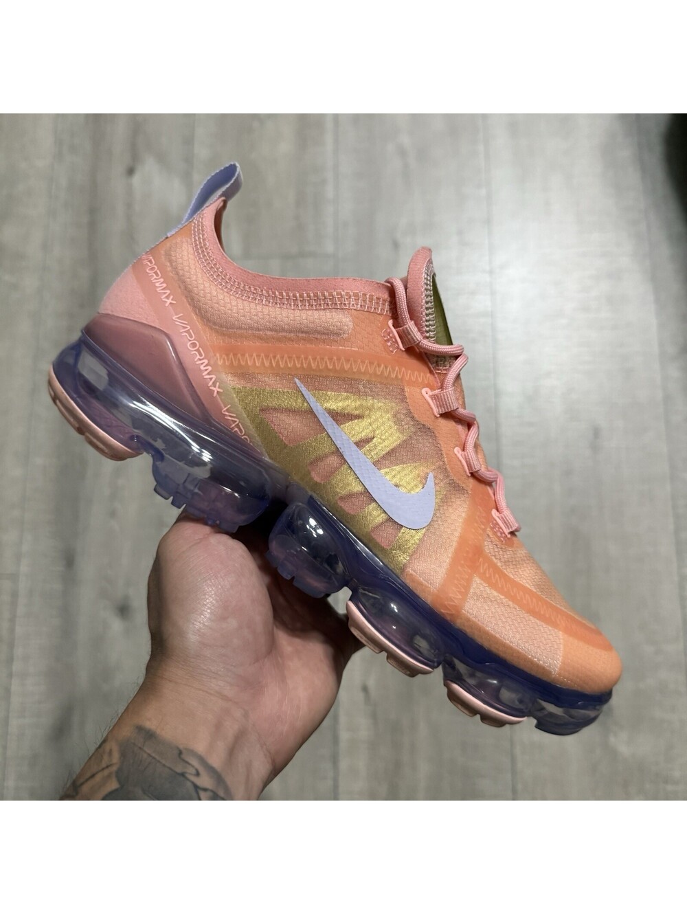 Nike Air VaporMax 2019 Running Shoes Bleached Coral AR6632-603 Women’s Size 9.5 - Picture 9 of 9
